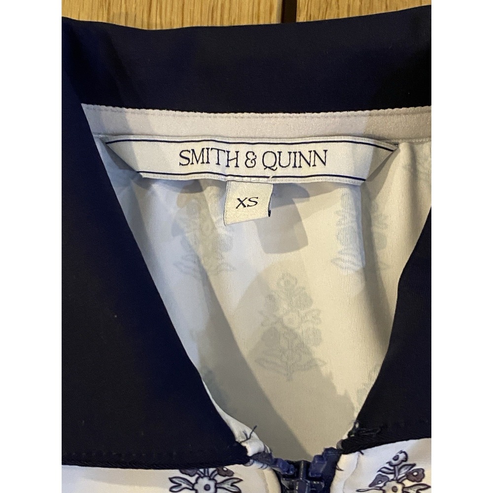 Smith & Quinn Katherine Sleeveless Golf Dress Women's XS White Blue Classy - Picture 7 of 9